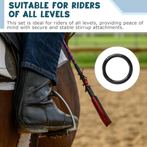 Soulchen 10 Pack Peacock Stirrup Safety Rings, Non-slip Rubber O-rings