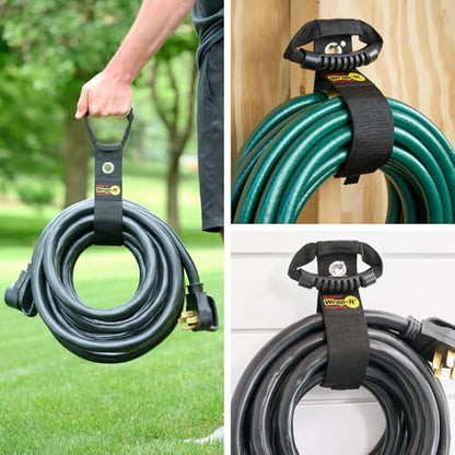 Easy-Carry Wrap-It Storage Straps - 22" (2-Pack) Black - color: Black, size: 22" (2 Pack) with Grommet