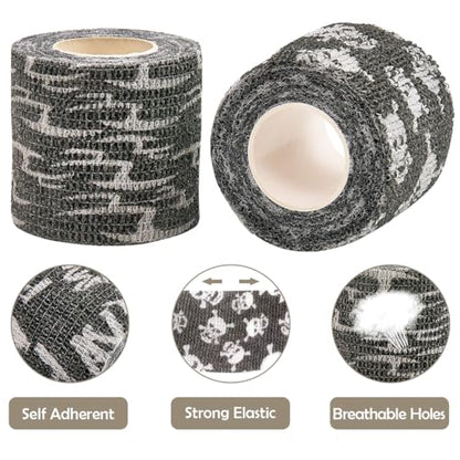 6 Rolls Self-Adhesive Bandage Wrap Grip Tape Wrap Cover Tattoo Cohesive Elastic Bandage for Dog Cat Horse Animals Wounds Wrist Healing Sprains & Swelling