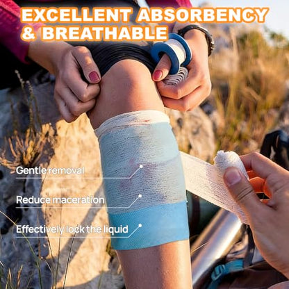 Carbou Super Absorbent Wound Dressing 6" x 6", 10 Pack, Non-Adhesive Pads - size: 6"x 6"(Pack of 10)