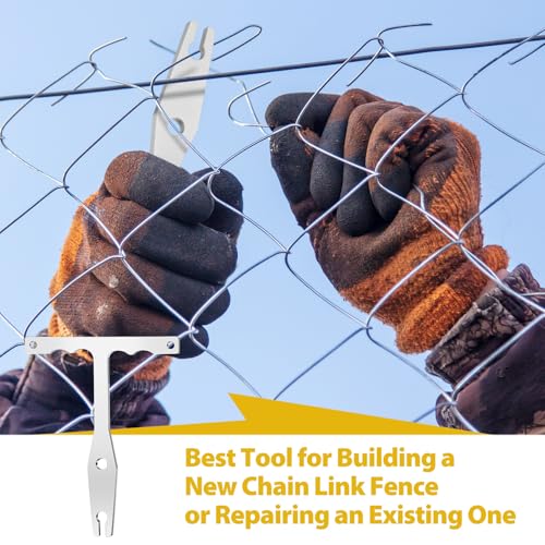 Blulu Chain Link Knuckle Twist Tool Fence Hardware Chain Link Fence Fabric Stretching and Tensioning Tool Metal Knuckle Twist Installation Tool for Tensioning and Holding Chain Link Fabric Barbed Wire