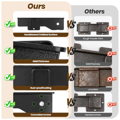 Kryonix Flip Gate Latch Heavy Duty Carbon Steel 1 Pack - size: 1PCS-Upgraded