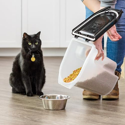 IRIS USA Dog Food Storage Container, Up to 6.5 lbs, Black, Made in USA