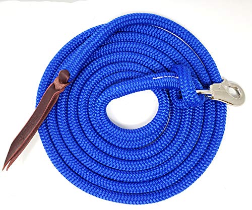 12FT Lead Rope with NP Snap - color: Ultra Marine, size: 12 ft. Nickel Trigger Snap