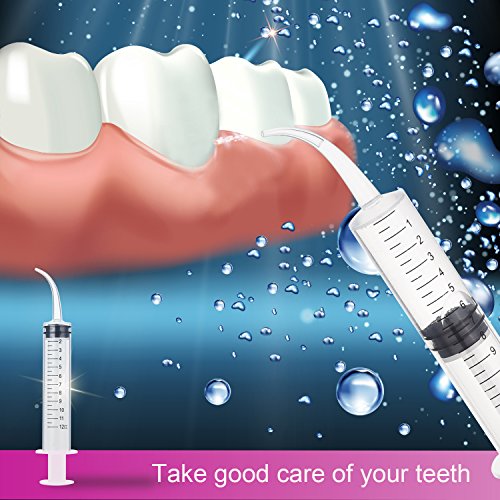 TecUnite 8 Pcs Syringe Dental Irrigation Syringe with Curved Tip - style: With Measurement