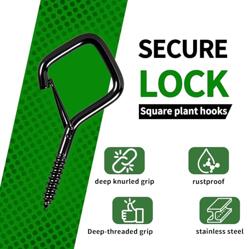 52 PCS 1.65IN Safety Buckle Small Screw Hooks for Plants, Lights - size: 1.65IN
