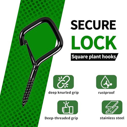 52 PCS 1.65IN Safety Buckle Small Screw Hooks for Plants, Lights - size: 1.65IN