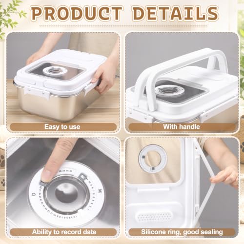 7-13 lb Stainless Steel Dog Food Storage Container - size: 7-13 lb, style: Square Box