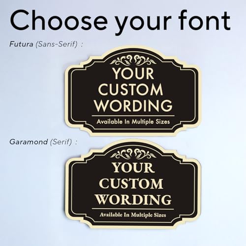 Custom Aluminum Outdoor Metal Sign, Personalized, Waterproof, Design 2 Black Charcoal 18x12 In - color: Design 2 - Black Charcoal, size: 18x12 Inches