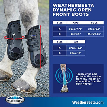 WeatherBeeta Dynamic Open Front Boots, White, Warmblood - size: Warmblood