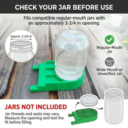 Bee Feeder, Entrance Feeders for Regular Mouth Mason Jars, 4 Pack