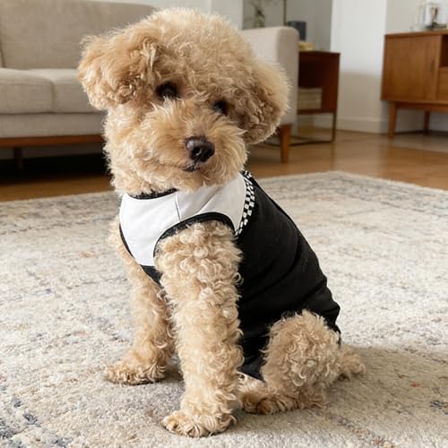 Dog Surgical Suit - Recovery Onesie for Dogs After Surgery, Spayed Female/Male Puppy, Breathable Anti-Lick Clothes, Alternative to Cone(Black and White-xs) - color: black and white, size: X-Small