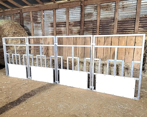 4 Pack of Aluminum 30" Long by 40" Tall Sheep & Goat Tombstone Style Feeding Panels Square Hay Feeder Feed