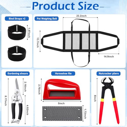 7pcs 8" Farrier Tool Kit, Hoof Rasp Nipper Trimmer Livestock Sling - style: Essential Hoof Care Kit