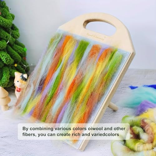 Manual Wool Felt Drum Carder, Wool Carding Machine, Fast Color Mixing, Combing, for DIY Wool Felt, Handicraft Enthusiasts