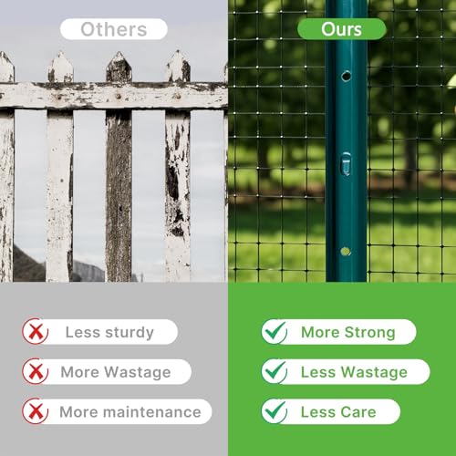 Metal 10Pack 3FT Fence Posts for Wire Fencing Heavy Duty U Post - size: 3 Feet