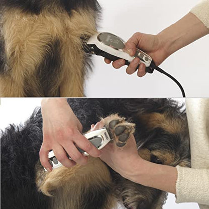 Wahl USA Pet-Pro Corded Clipper & Battery Trimmer Pet Grooming Kit for Dogs | At Home Dog Grooming For Full Hair Clipping, Face & Paw Trims, Light To Thick Coats, Brand Used By Professionals – Model 9284