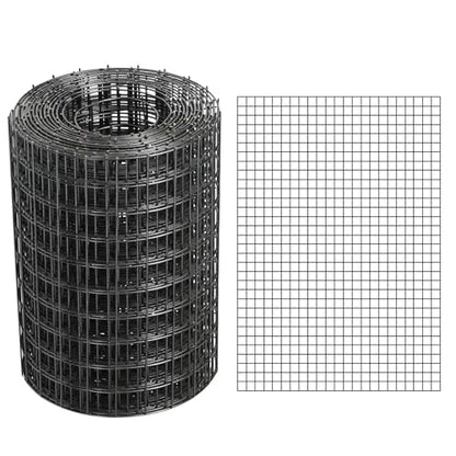 Black Hardware Cloth 4'' x 20' PVC Steel Vinyl Coated 1/2inch Galvanized Wire Mesh Roll（19GA) Chicken Wire Fence Roll, for coop Fences,Screen mesh, Rabbit/Snake Fences, Poultry enclosures, etc. - color: 19(GA)-1/2inch, size: 4In x 20Ft