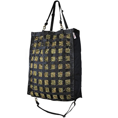 Derby Originals Front Web Slow Feeder Horse Hay Bag Super Tough Bottom with 6 Month Warranty - color: Black