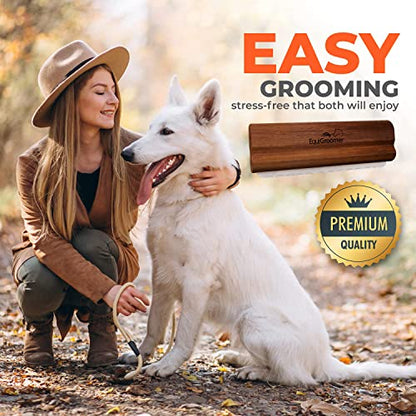 EquiGroomer 5-Inch Undercoat Deshedding Brush for Dogs & Cats, Mahogany - color: Mahogany, size: 5 Inch