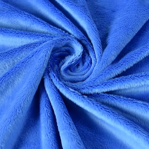 Surf turtle Blue Super Soft Minky Fabric by The Yard, 36"x60" - color: Blue