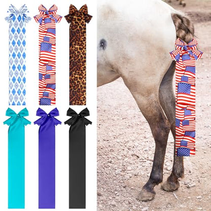 Huhumy 6 Pcs Horse Tail Bags 22" Breathable Slip on Guard,Modern Style - style: Modern Style