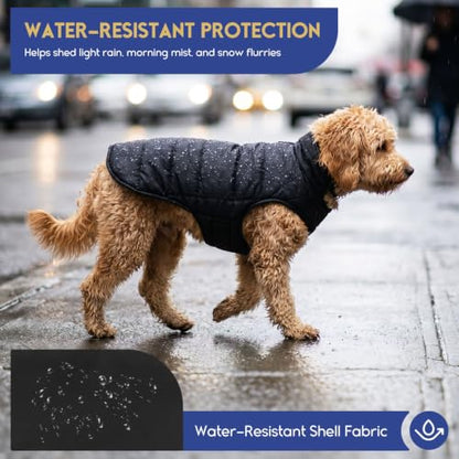 ASENKU Reversible Dog Winter Coat, Dog Jacket for Small Medium Large Dogs - color: White, size: Small