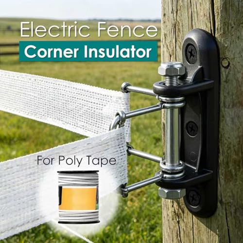 QMARK 4 Pack Electric Fence Corner Insulator, End Insulator