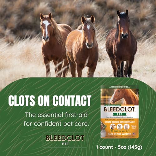 FirstAid Blood Clotting Powder | Stop Bleeding on All Animals Guaranteed | Minor Cuts to Arterial Bleeding | from Makers of BleedStop | Veterinarian + Household Use (1 Pouch, 5 oz) - size: 5 Ounce (Pack of 1)