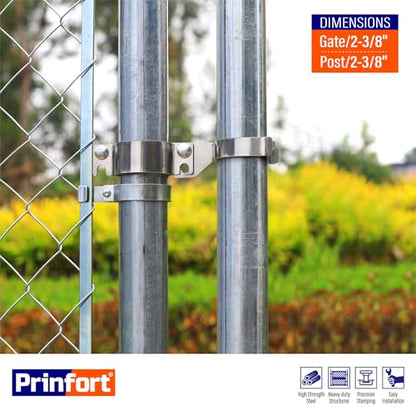 Heavy Duty Stainless Steel 2-3/8" x 2-3/8" Chain Link Fence Gate Fork Latch with Hole for Padlock（Fit 2 3/8" Gate Frame） 1Pack - size: 2-3/8''x2-3/8''-1P