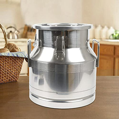 3.16Gallon Stainless Steel Milk Can Ice Bucket Wine Bucket,Water Jug Liquid Storage Pail,Commercial Fermentation Barrel,Canisters for Kitchen - size: 12L