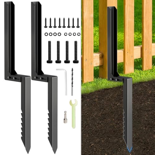 2PCS Fence Post Repair Kit with Serrated Design & Adjustable Width