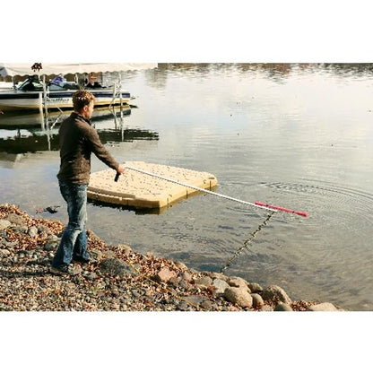 ShoreTech Ultralite Lake Weed Rake – 24" Head with 11ft Lightweight Aluminum Handle – 20 Durable Tines – Quick Release Handle – Includes Rope & Float Kits – for Lakes, Ponds, and Shoreline Cleanup