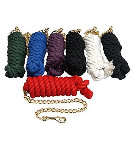 Jacks Imports Cotton Lead Rope with Brass Plated Snap PURPLE
