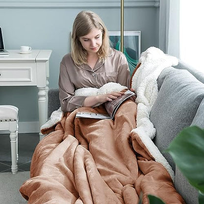 IR Imperial Rooms 9 Pack Bulk King Sherpa Blankets 108x90 Camel - color: Camel, size: King (Pack of 9)