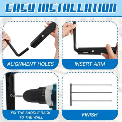 Saddle Rack Wall-Mounted Detachable Wall-Mounted