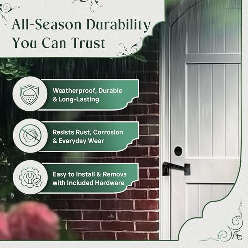Fence Gate Latch Lock Black Wrought Iron Gate Latch 12 Inch | Renovator's Supply - color: 12-inch Latch, size: Pack of 1