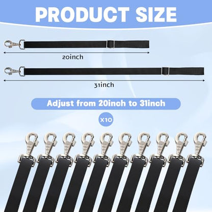 Nylon Horse Bucket Strap for Outdoor Feeders,Black,10 Pcs - color: Black