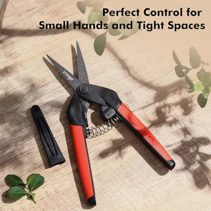 LIVINGO Garden Pruning Shears 2 Pack with Sharp Stainless Steel Blades