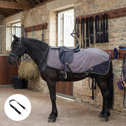6 Pcs Horse Blanket Sheet Leg Straps, 24 to 42 Inch Replacement Adjustable Belly Strap, Double Swivel Snaps Horse Blanket Straps, Winter Blankets Stretchy Belly Strap
