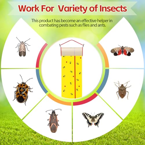 15 Rolls Sticky Fly Trap 30 ft Each, Fluorescent Yellow - color: Fluorescent Yellow