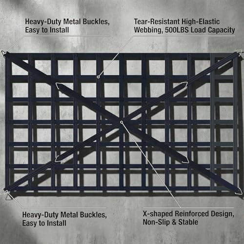 Cargo Net for Pickup Truck Bed, Heavy Duty 1300 lbs Capacity - size: 82" x 50"