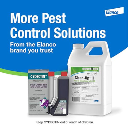Clean-Up II Pour-On Insecticide with IGR | Controls Flies, Ticks & Lice | Pour-On Application | 0.5 Gal