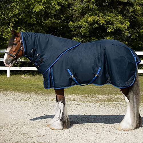 Challenger II V-Free Wither Relief Adjusta-Fit 220g Medium Weight Draft Turnout Blanket Neck Cover | Designed for Draft Horses | Waterproof