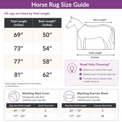 QHP Horse Fly Sheet | Sweet Itch Rug - color: Brown, size: 77 inch