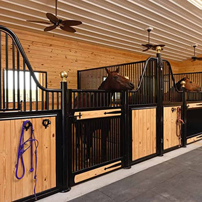 6 Counts Horse Bridle Rack Bracket Hooks Metal Halter Hanger with Tubes and Screws for Horse Barn Supplies, Black