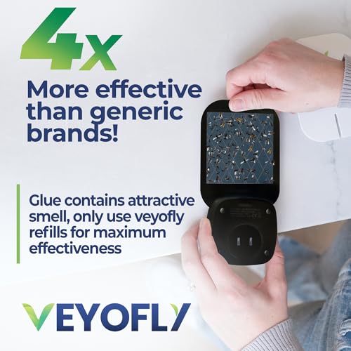 VEYOFLY Official Refill Fruit Fly Traps Indoor, Gnat Trap | 10-Pack - color: Black, size: 10 Refills