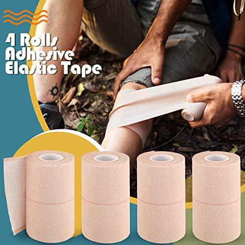 BBTO 4 Rolls Elastic Adhesive Tape Bandage, 5 Yard, 3 Inch - size: 3 Inch in Width