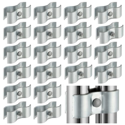20 Sets 1-3/8 inch Dog Kennel Clamps for OD Round Pipe - size: 20 Sets-1-3/8 inch