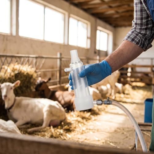 Goat Milking Liner Silicone PC Anti Fall Design for Dairy Goat Farmers Nipple Friendly Hose Connect Easy Clean 3 Month Service Life for Farm Dairy Operation
